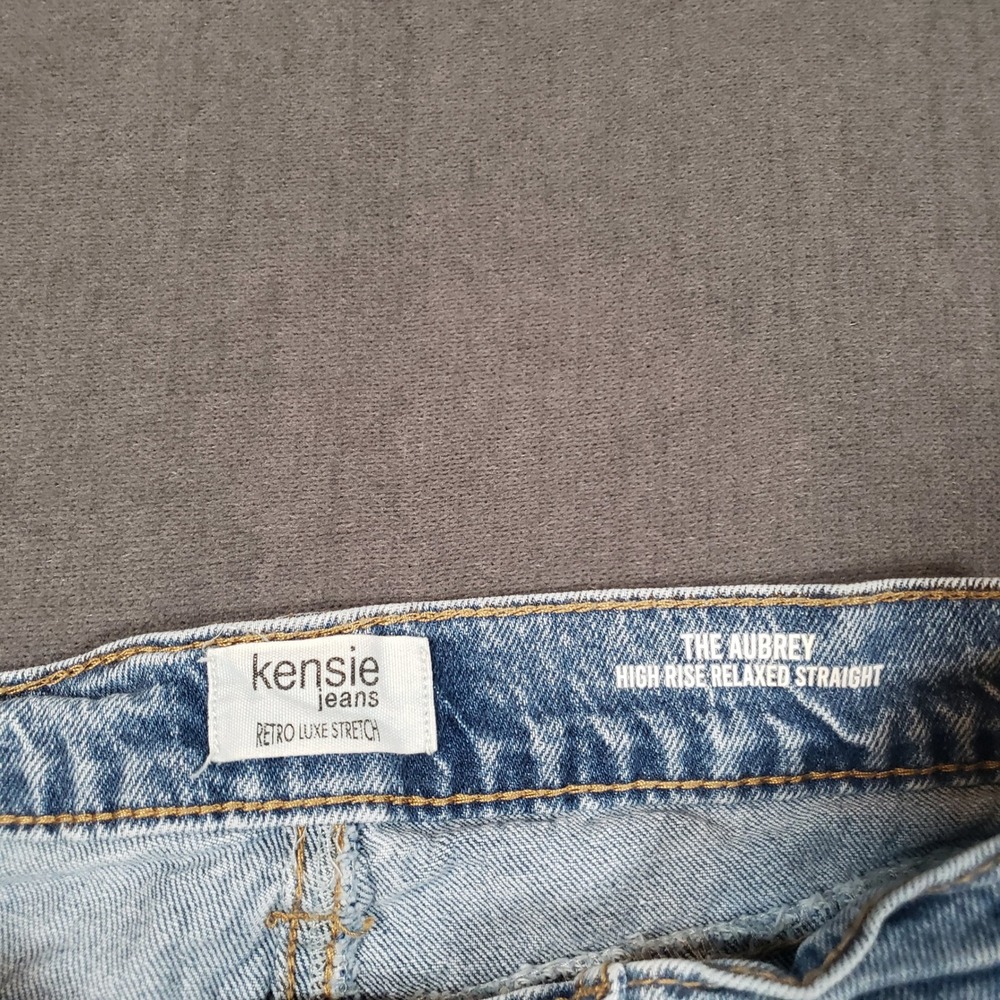 Kensie Jeans The Aubrey Womens 4/27 Blue High Rise Relaxed Straight Leg - Picture 4 of 9